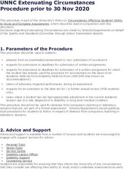 UNNC Extenuating Circumstances Procedure prior to 30 Nov 2020