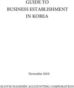 GUIDE TO BUSINESS ESTABLISHMENT IN KOREA - ECOVIS HANSHIN ACCOUNTING CORPORATION November 2010
