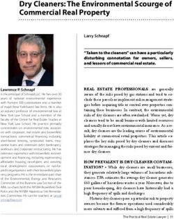 Dry Cleaners: The Environmental Scourge of Commercial Real Property