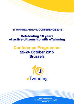 Conference Programme 22-24 October 2015 Brussels - Celebrating 10 years of active citizenship with eTwinning