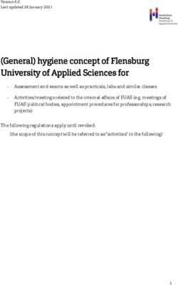 (General) hygiene concept of Flensburg University of Applied Sciences for