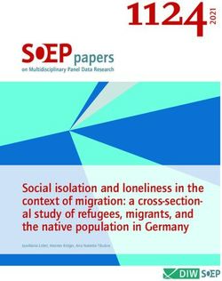11242 Social isolation and loneliness in the context of migration: a cross-section- al study of refugees, migrants, and the native population in ...