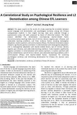A Correlational Study on Psychological Resilience and L2 Demotivation among Chinese EFL Learners