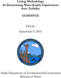 GUIDANCE FINAL Listing Methodology for Determining Water Quality Impairments from Turbidity - Alaska Department of Environmental Conservation