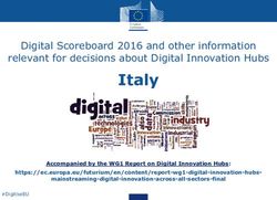 Italy Digital Scoreboard 2016 and other information relevant for decisions about Digital Innovation Hubs
