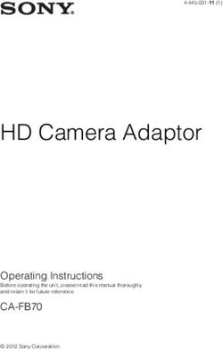 HD Camera Adaptor - CA-FB70 Operating Instructions - pro.sony