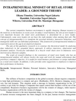 INTRAPRENEURIAL MINDSET OF RETAIL STORE LEADER: A GROUNDED THEORY