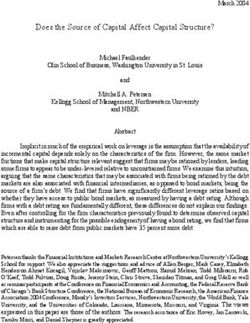 Does the Source of Capital Affect Capital Structure?