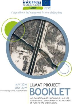 BOOKLET LUMAT PROJECT - MAY 2016 JULY 2019 - Interreg Central Europe