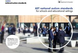 AET national autism standards - for schools and educational settings