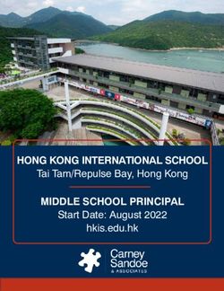 HONG KONG INTERNATIONAL SCHOOL MIDDLE SCHOOL PRINCIPAL - Tai Tam ...