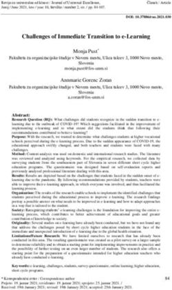 Challenges of Immediate Transition to e-Learning