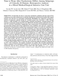 Time to Wean After Tracheotomy Differs Among Subgroups of Critically Ill Patients: Retrospective Analysis in a Mixed Medical/Surgical Intensive ...