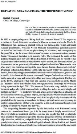 DISPLAYING SARA BAARTMAN, THE 'HOTTENTOT VENUS'