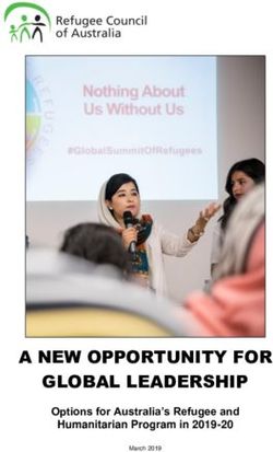 Options for Australia's Refugee and - Humanitarian Program in 2019-20 A NEW OPPORTUNITY FOR - Refugee ...