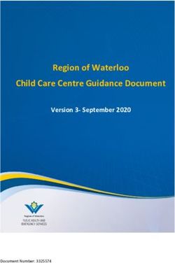Region of Waterloo Child Care Centre Guidance Document - Version 3- September 2020