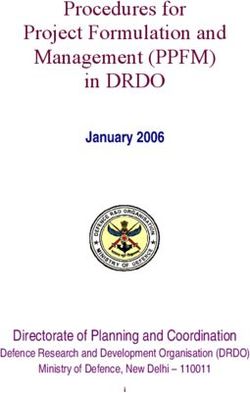 Procedures for Project Formulation and Management (PPFM) in DRDO - January 2006 - Directorate of Planning and Coordination