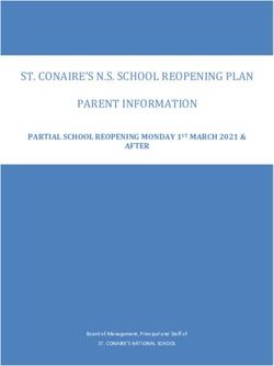 ST. CONAIRE'S N.S. SCHOOL REOPENING PLAN PARENT INFORMATION - PARTIAL SCHOOL REOPENING MONDAY 1ST MARCH 2021 & AFTER