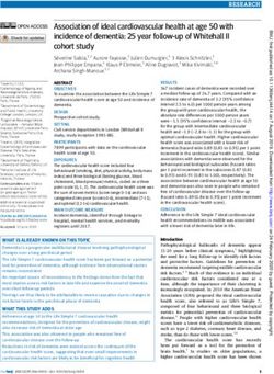 Association of ideal cardiovascular health at age 50 with incidence of dementia: 25 year follow-up of Whitehall II cohort study - The BMJ