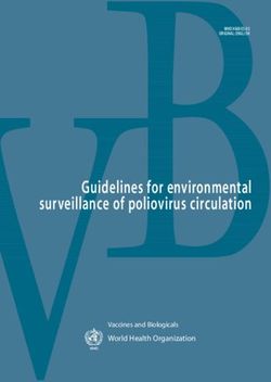 Guidelines for environmental surveillance of poliovirus circulation - World Health Organization