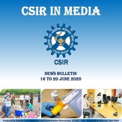 Produced by Science Communication and Dissemination Directorate, (SCDD), CSIR, Anusandhan Bhawan, New Delhi