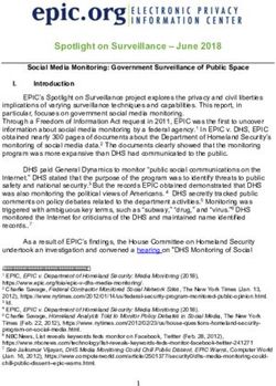 Spotlight on Surveillance - June 2018