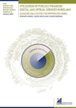UTILISATION OF PUBLICLY FINANCED DENTAL AND OPTICAL SERVICES IN IRELAND - BASELINE ANALYSIS FOR THE HIPPOCRATES MODEL EDWARD HENRY, AOIFE BRICK ...