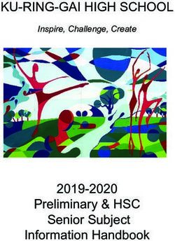 KU-RING-GAI HIGH SCHOOL - 2019-2020 Preliminary & HSC Senior Subject Information Handbook - Inspire, Challenge, Create