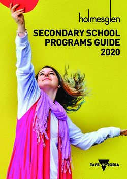 SECONDARY SCHOOL PROGRAMS GUIDE 2020 - Holmesglen