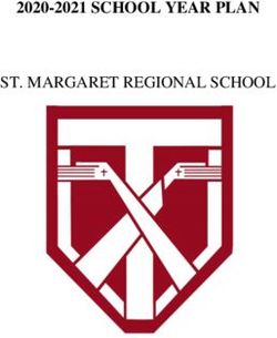 2020-2021 SCHOOL YEAR PLAN - ST. MARGARET REGIONAL SCHOOL