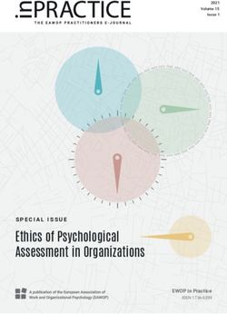 Ethics of Psychological Assessment in Organizations - SPECIAL ISSUE EWOP in Practice - EAWOP