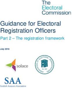 Guidance for Electoral Registration Officers - Part 2 - The registration framework July 2018 - Electoral Commission