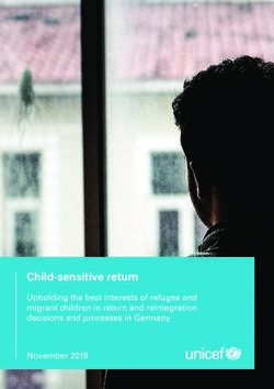Child-sensitive return - Upholding the best interests of refugee and migrant children in return and reintegration decisions and processes in ...