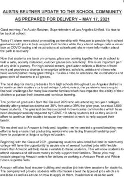 AUSTIN BEUTNER UPDATE TO THE SCHOOL COMMUNITY AS PREPARED FOR DELIVERY - MAY 17, 2021