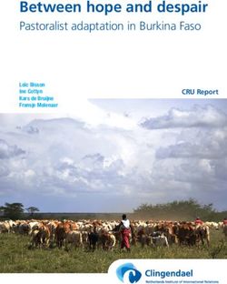 Between hope and despair - Pastoralist adaptation in Burkina Faso CRU Report - Clingendael Institute