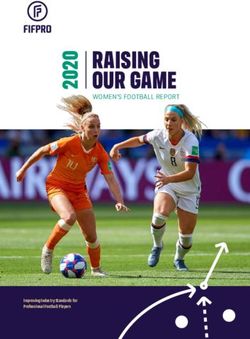 RAISING OUR GAME WOMEN'S FOOTBALL REPORT - Improving Industry Standards for Professional Football Players - FIFPro