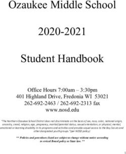 Ozaukee Middle School 2020-2021 Student Handbook