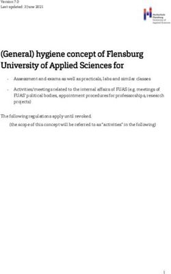 (General) hygiene concept of Flensburg University of Applied Sciences for