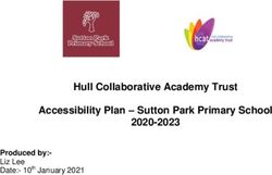 Hull Collaborative Academy Trust Accessibility Plan - Sutton Park Primary School 2020-2023 - Produced by:- Liz Lee - Sutton Park Primary ...