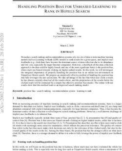 HANDLING POSITION BIAS FOR UNBIASED LEARNING TO RANK IN HOTELS SEARCH