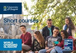 Short courses WORLD CHANGING 2018-2019 - University of Glasgow