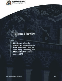 Targeted Review Homicides allegedly committed by people who have had contact with, or were being treated by, WA Mental Health Services during 2018