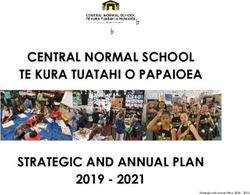 CENTRAL NORMAL SCHOOL TE KURA TUATAHI O PAPAIOEA STRATEGIC AND ANNUAL PLAN 2019 2021
