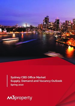 Sydney CBD Office Market Supply, Demand and Vacancy Outlook - Spring 2020 - Efront