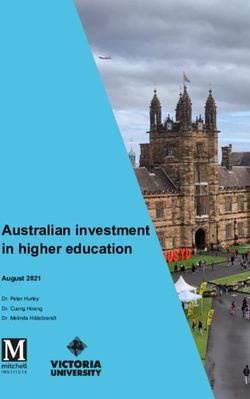 Australian investment in higher education - August 2021 Dr. Peter Hurley Dr. Cuong Hoang Dr. Melinda Hildebrandt - Victoria ...