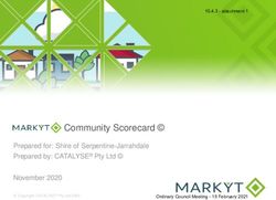 Community Scorecard - Prepared for: Shire of Serpentine-Jarrahdale Prepared by: CATALYSE Pty Ltd November 2020 - Shire of Serpentine Jarrahdale