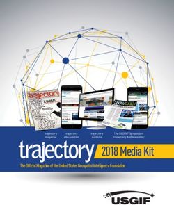 2018 Media Kit The Official Magazine of the United States Geospatial Intelligence Foundation - Trajectory Magazine