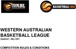 WESTERN AUSTRALIAN BASKETBALL LEAGUE - COMPETITION RULES & CONDITIONS - WABL