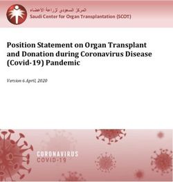 Position Statement on Organ Transplant and Donation during Coronavirus Disease (Covid-19) Pandemic - Version 6 April, 2020
