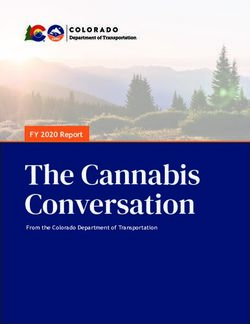The Cannabis Conversation - FY 2020 Report From the Colorado Department of Transportation - CDOT